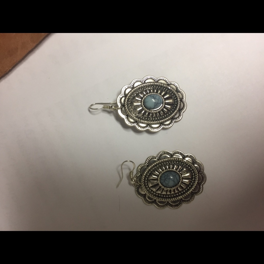 Western concho earrings